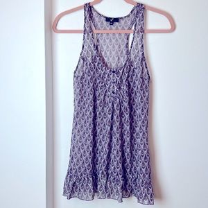 Purple chiffon tank top